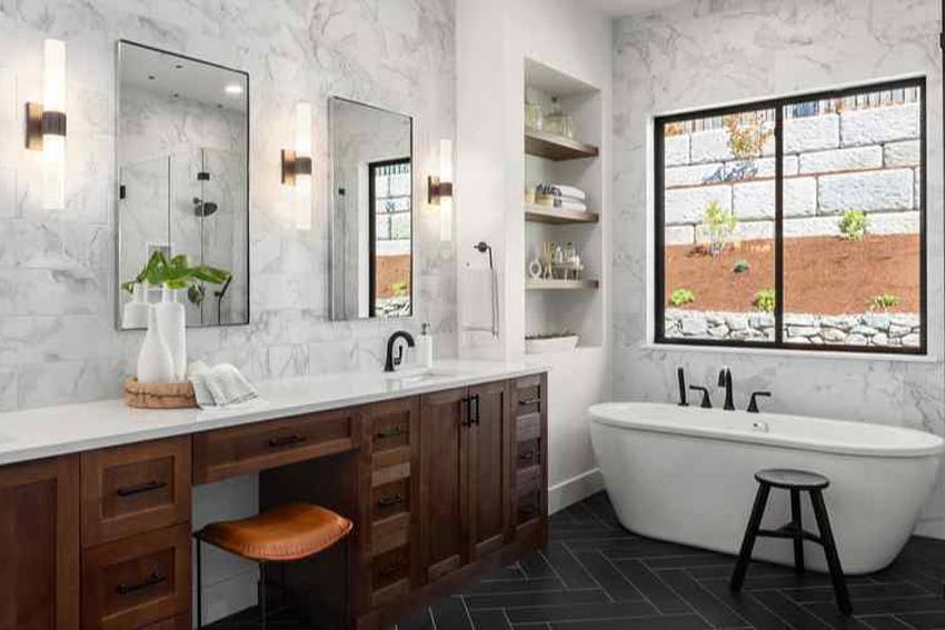 dining room wash basin partition