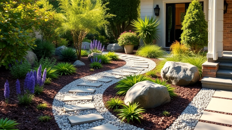 Small Area Cheap Simple Front Yard Landscaping Ideas
