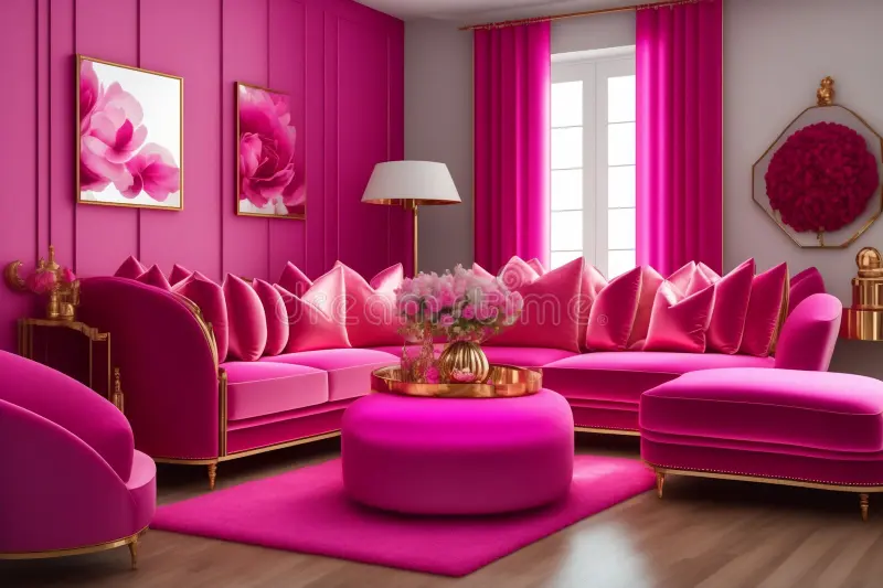 pink sofa